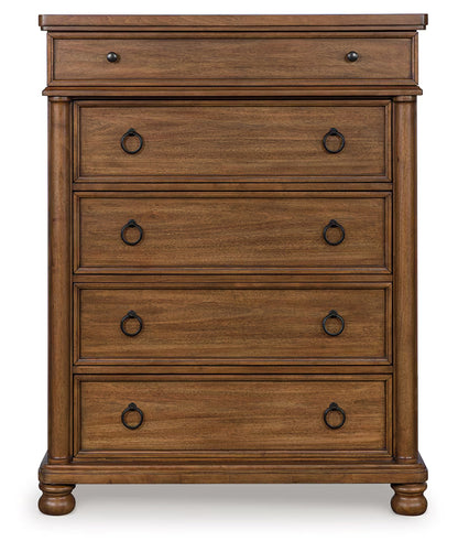 Rowlenstown - Brown - Five Drawer Chest