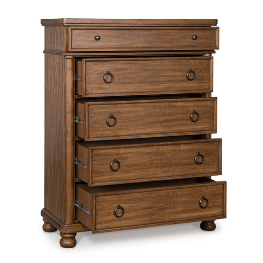 Rowlenstown - Brown - Five Drawer Chest