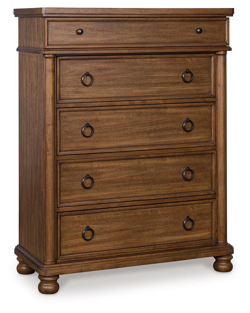Rowlenstown - Brown - Five Drawer Chest