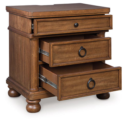 Rowlenstown - Brown - Three Drawer Night Stand