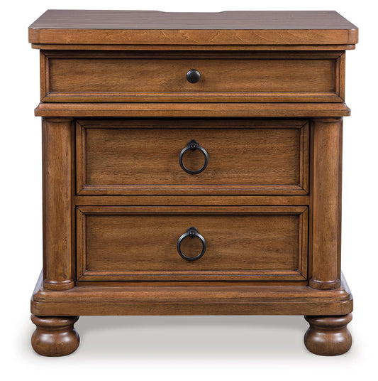 Rowlenstown - Brown - Three Drawer Night Stand