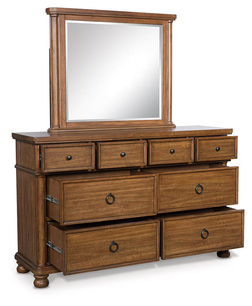 Rowlenstown - Brown - Dresser And Mirror