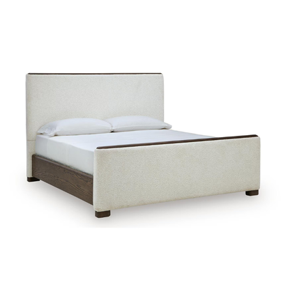Radkin - California King Upholstered Panel Bed - Burnished Brown
