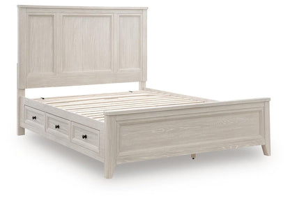 Darbonton - Queen Panel Storage Bed - Dove White
