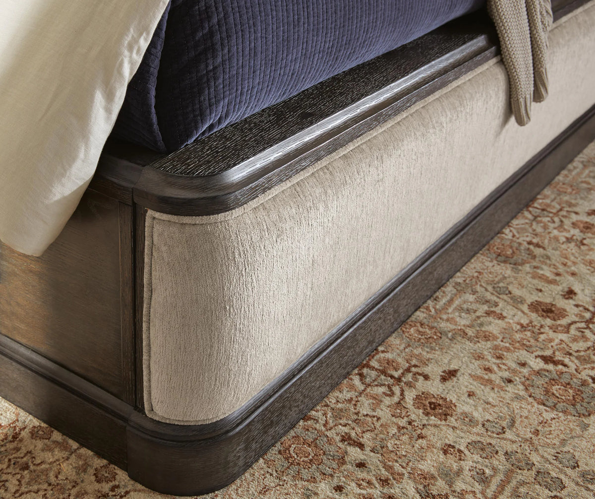 Wickenger - Queen Upholstered Panel Bed - Dark Brown