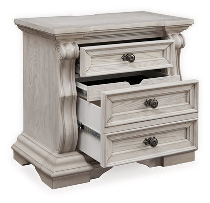 Bruchandi - Antique White - Three Drawer Night Stand