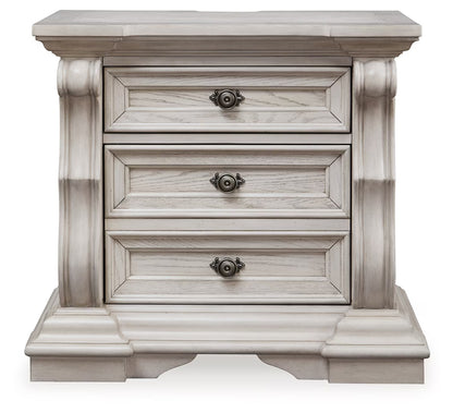 Bruchandi - Antique White - Three Drawer Night Stand