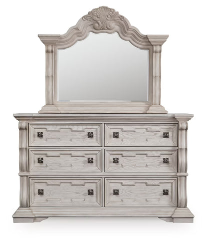 Bruchandi - Antique White - Dresser And Mirror