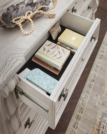 Bruchandi - Antique White - Dresser And Mirror