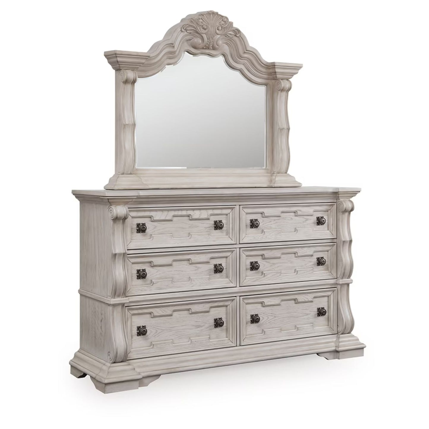 Bruchandi - Antique White - Dresser And Mirror
