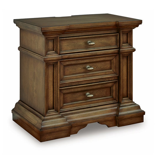 Frantanna - Brown - Three Drawer Night Stand