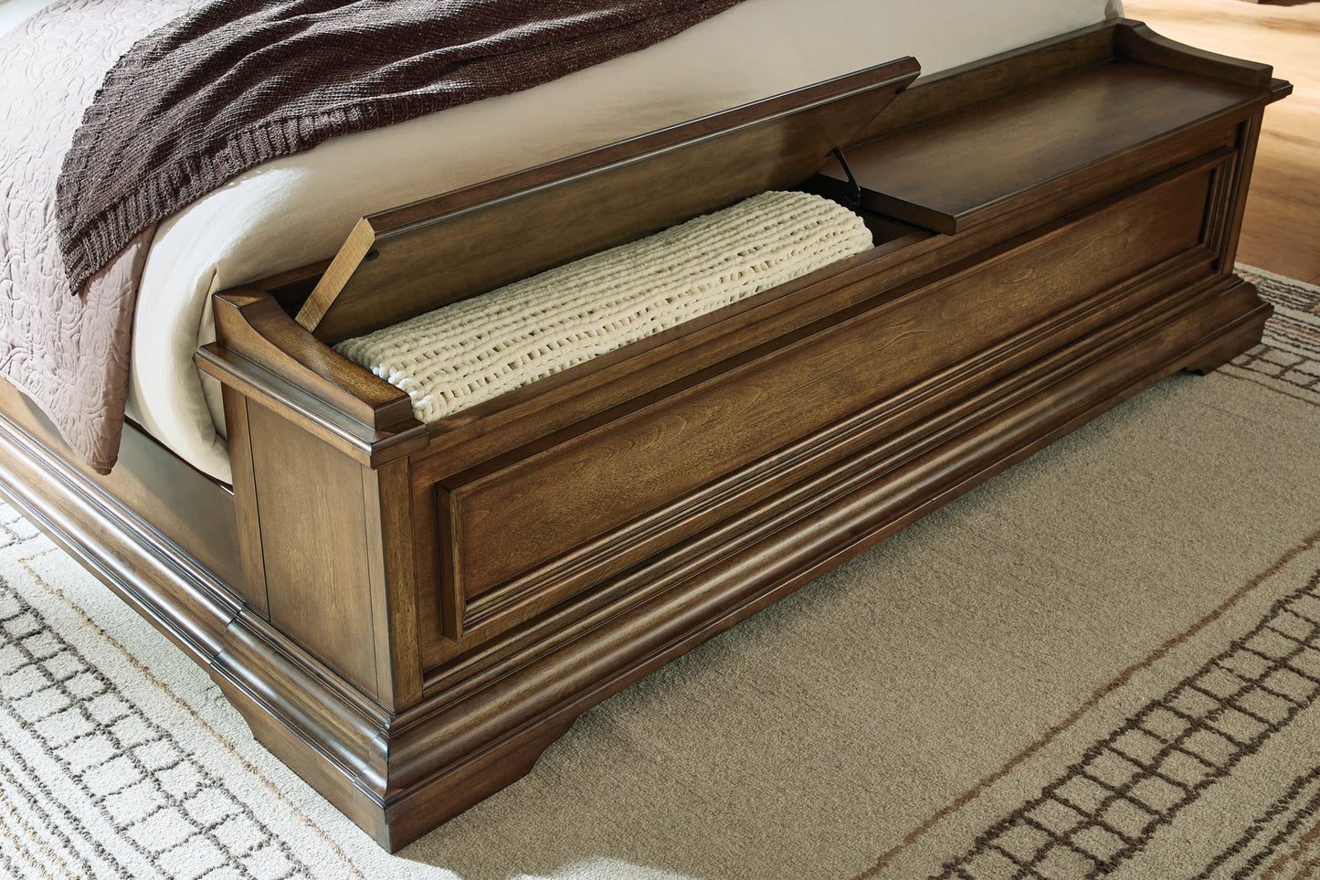 Frantanna - King Panel Storage Bed - Brown