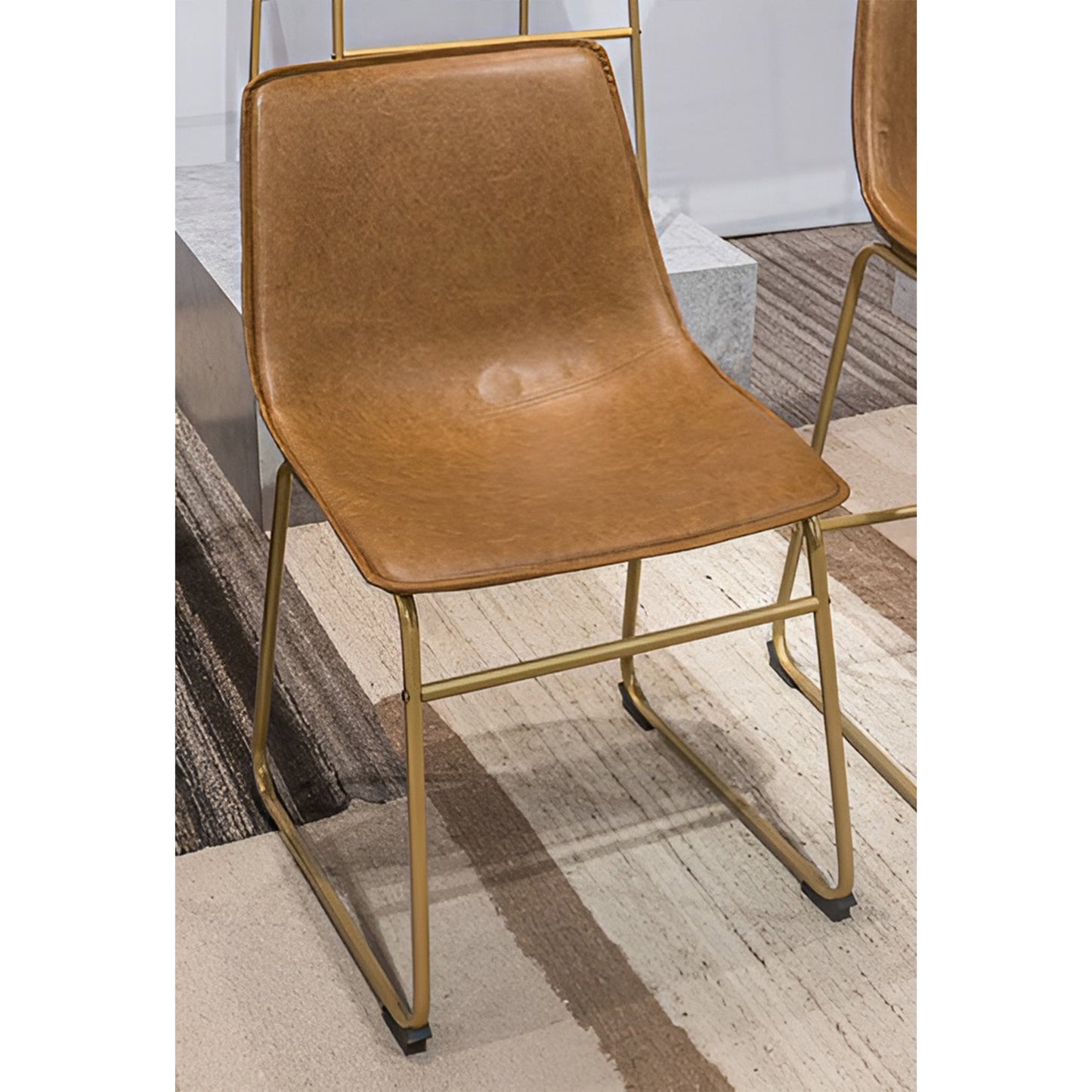 Ciabori - Brown / Gold - Dining Upholstered Side Chair (Set of 2)