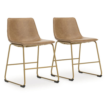 Ciabori - Toast / Gold - Dining Upholstered Side Chair (Set of 2)