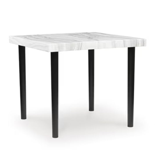 Mervannie - Square Dining Room Counter Table - Gray / Black