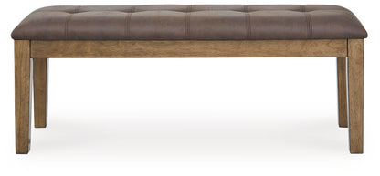 Urbinforte - Light Brown - Large Upholstered Dining Room Bench