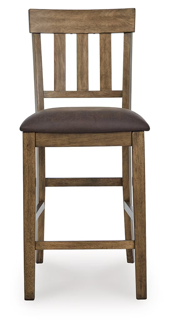 Urbinforte - Light Brown - Upholstered Barstool (Set of 2)