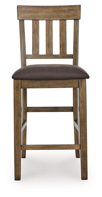 Urbinforte - Light Brown - Upholstered Barstool (Set of 2)