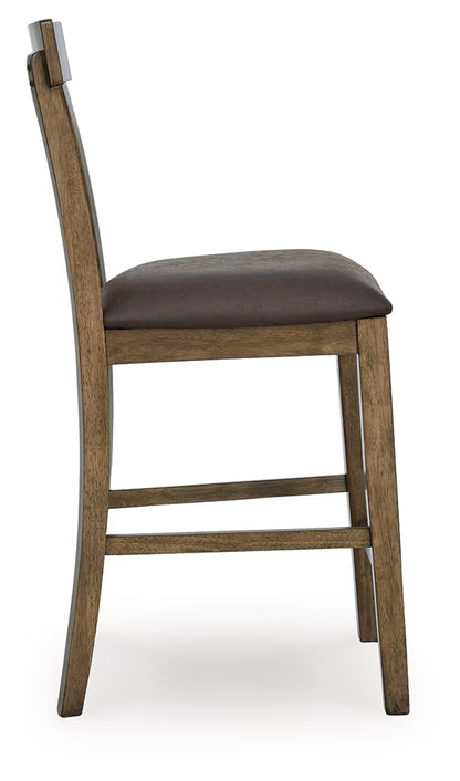 Urbinforte - Light Brown - Upholstered Barstool (Set of 2)