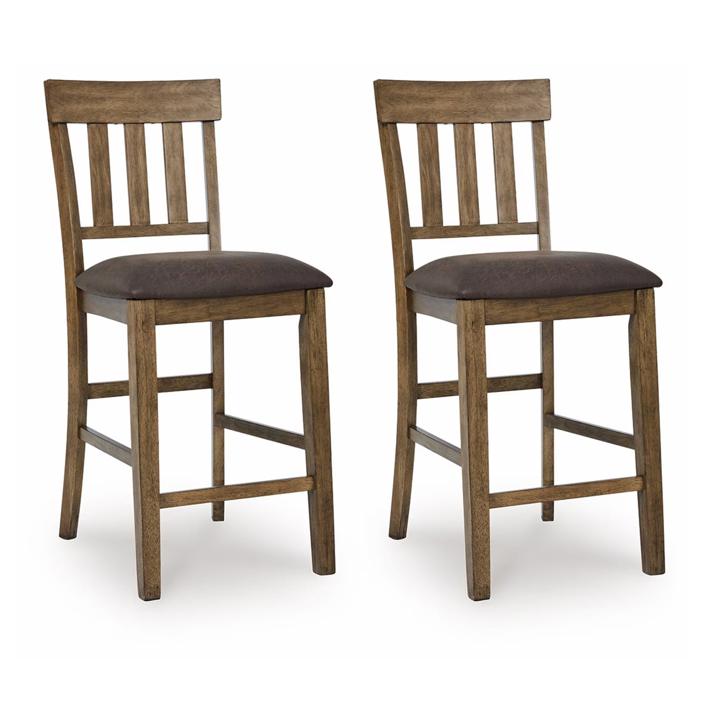 Urbinforte - Light Brown - Upholstered Barstool (Set of 2)