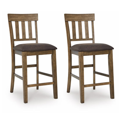 Urbinforte - Light Brown - Upholstered Barstool (Set of 2)