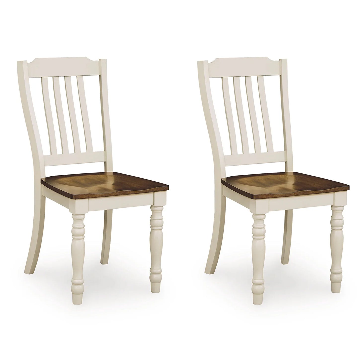 Wirloni - Dining Room Side Chair (Set of 2) - Antique White / Brown