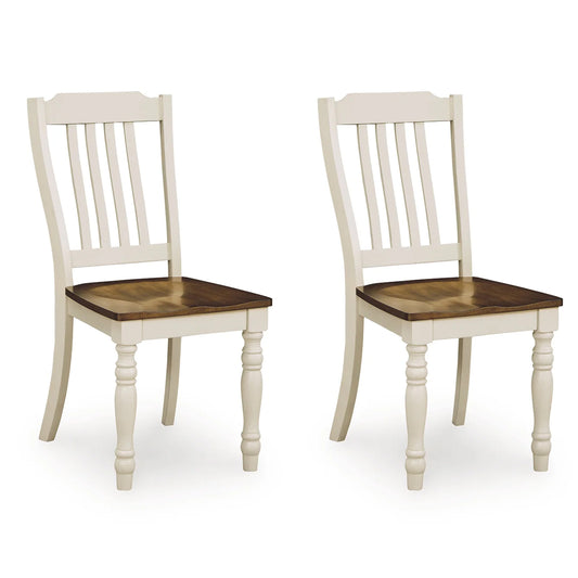 Wirloni - Dining Room Side Chair (Set of 2) - Antique White / Brown