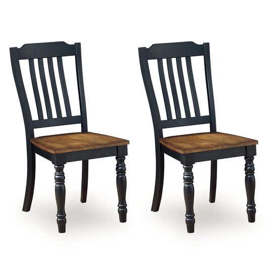Clorazi - Dining Room Side Chair (Set of 2) - Black / Brown
