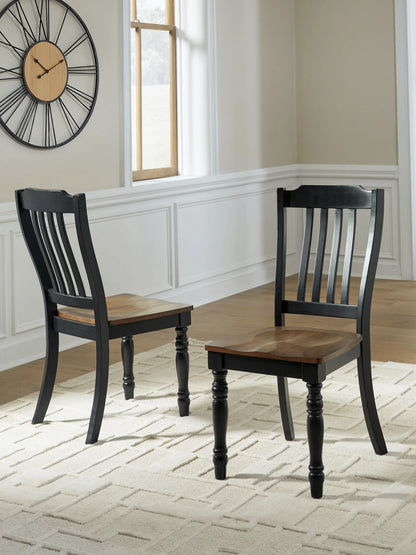 Clorazi - Dining Room Side Chair (Set of 2) - Black / Brown