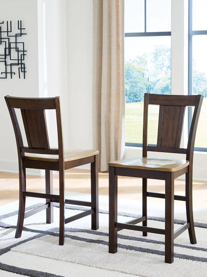 Rylandeen - Light Brown / Dark Brown - Barstool (Set of 2)