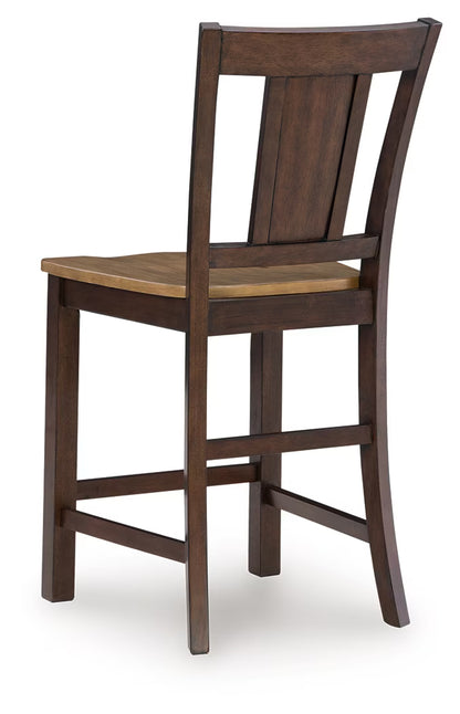 Rylandeen - Light Brown / Dark Brown - Barstool (Set of 2)