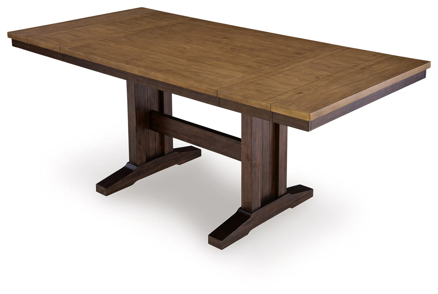 Rylandeen - Light Brown / Dark Brown - Rectangular Dining Room Counter Height Extension Table