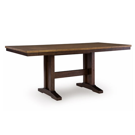 Rylandeen - Light Brown / Dark Brown - Rectangular Dining Room Counter Height Extension Table