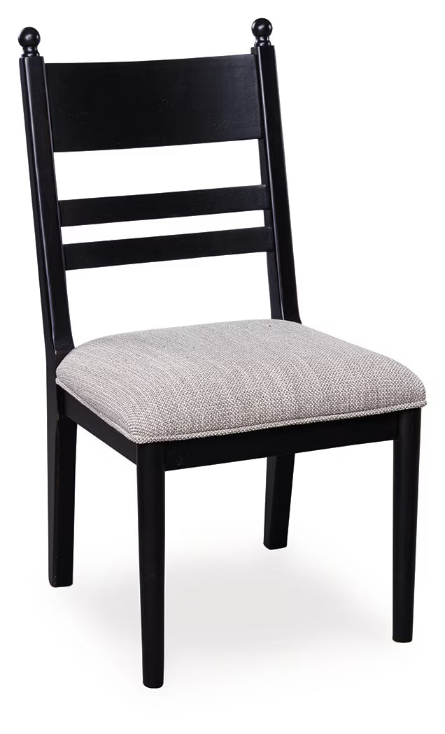Greddinton - Black - Dining Upholstered Side Chair (Set of 2)