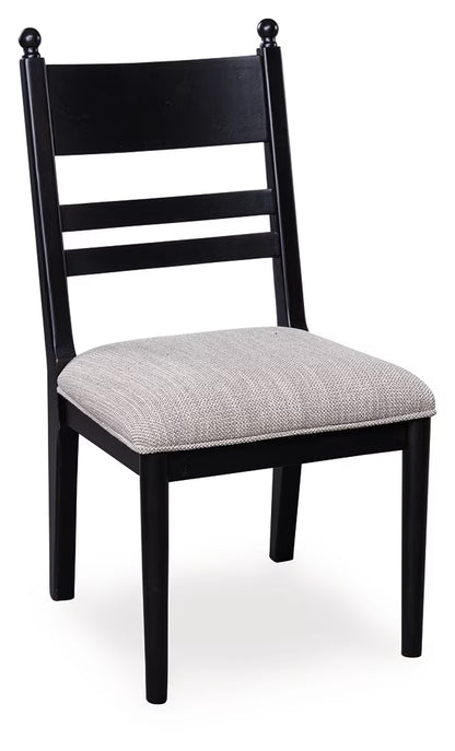 Greddinton - Black - Dining Upholstered Side Chair (Set of 2)