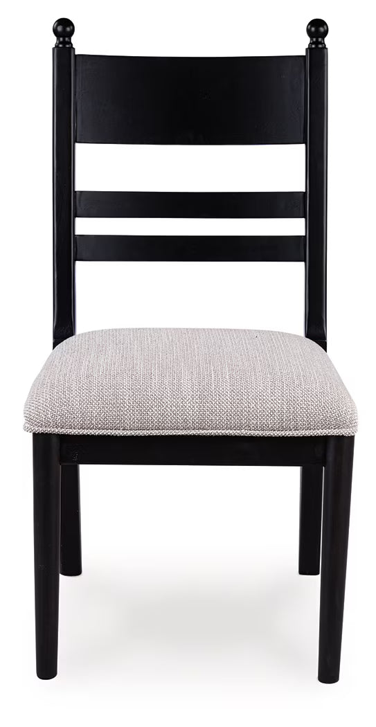 Greddinton - Black - Dining Upholstered Side Chair (Set of 2)