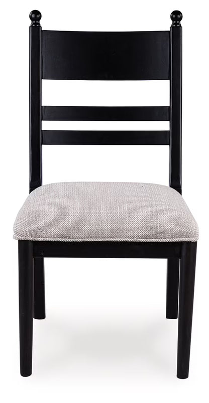 Greddinton - Black - Dining Upholstered Side Chair (Set of 2)