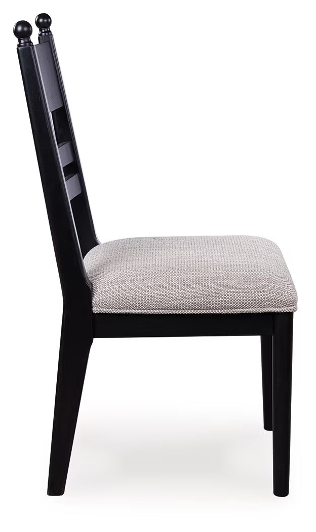 Greddinton - Black - Dining Upholstered Side Chair (Set of 2)