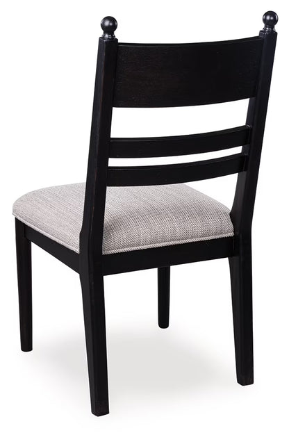Greddinton - Black - Dining Upholstered Side Chair (Set of 2)