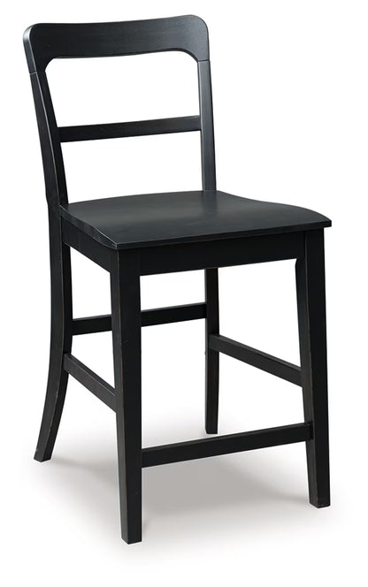 Greddinton - Black - Barstool (Set of 2)