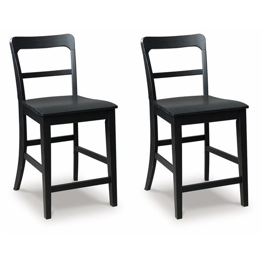 Greddinton - Black - Barstool (Set of 2)
