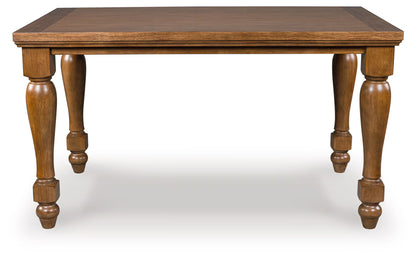 Greddinton - Brown - Rectangular Dining Room Counter Table