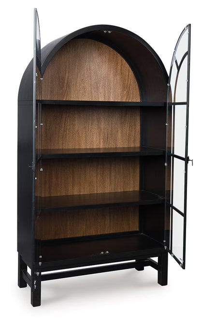 Greddinton - Black / Brown - Display Cabinet