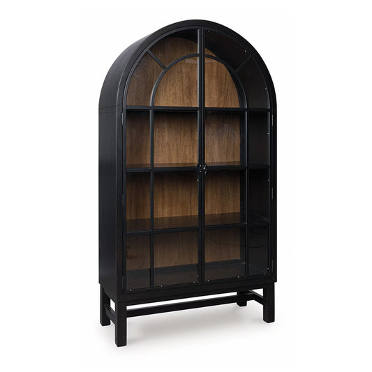 Greddinton - Black / Brown - Display Cabinet