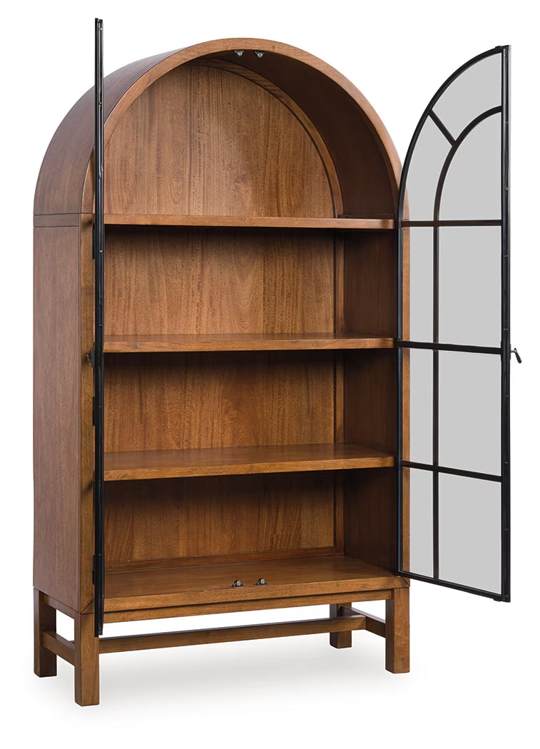 Greddinton - Brown / Black - Display Cabinet