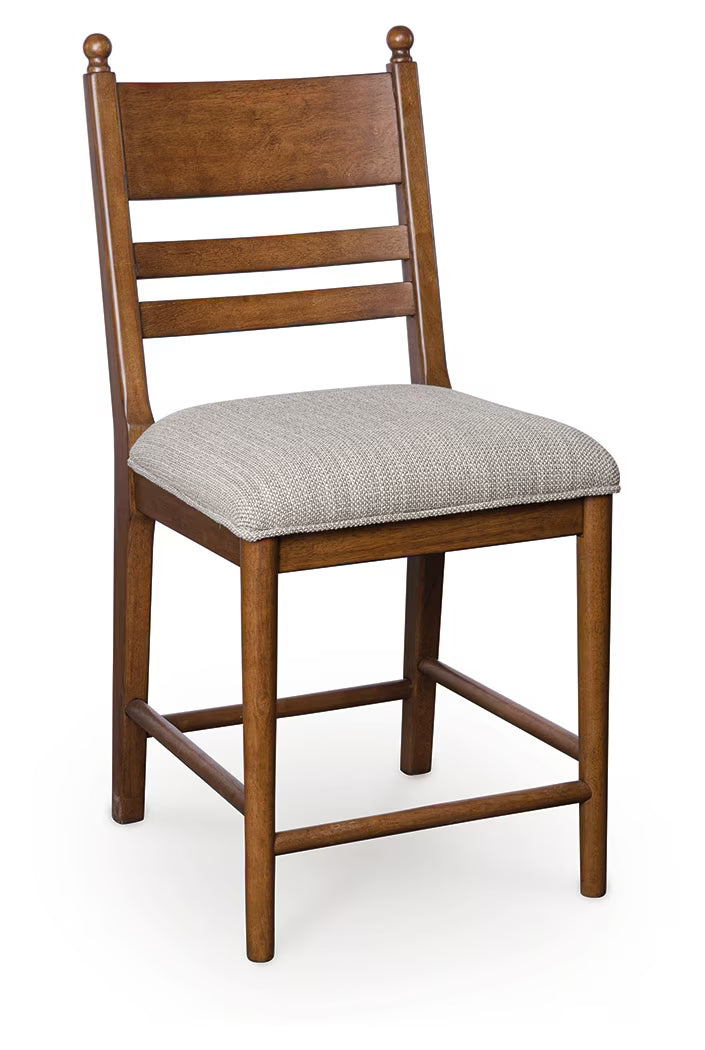 Greddinton - Brown - Upholstered Barstool (Set of 2)