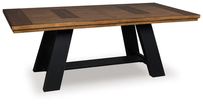 Greddinton - Brown / Black - Dining Extension Table