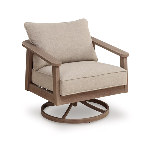 Harmony Headlands - Swivel Lounge With Cushion - Natural / Gray
