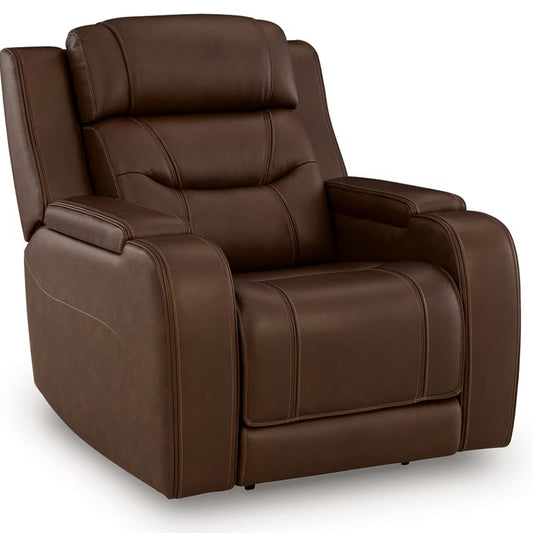 Knightington - Brown - Power Recliner With Audio Seating