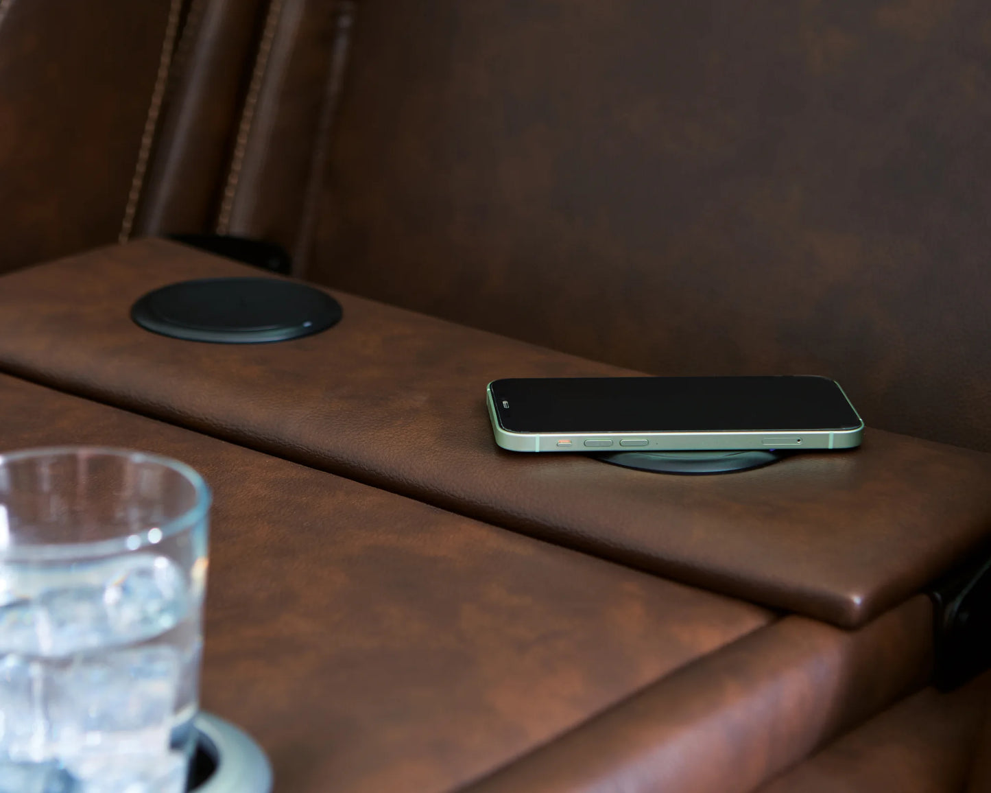 Knightington - Brown - Power Reclining Sofa With Audio Seating